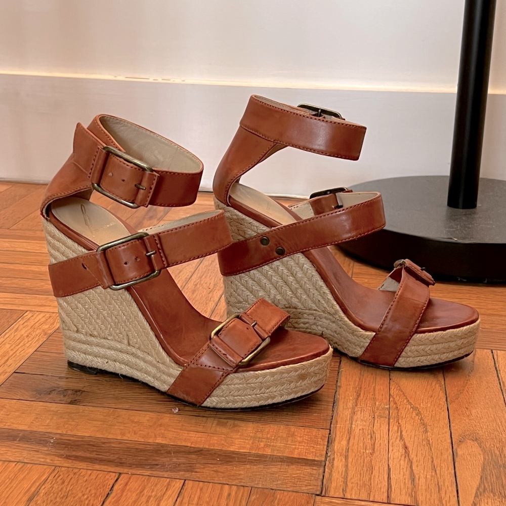 Brian Atwood Leather Espadrilles